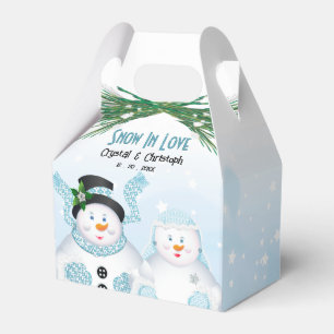 Snö Förälskad Vinterbröllop Presentaskar