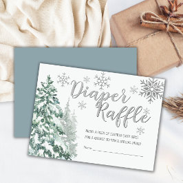 Snö Forest Winter Baby Shower Raffle Tilläggskort