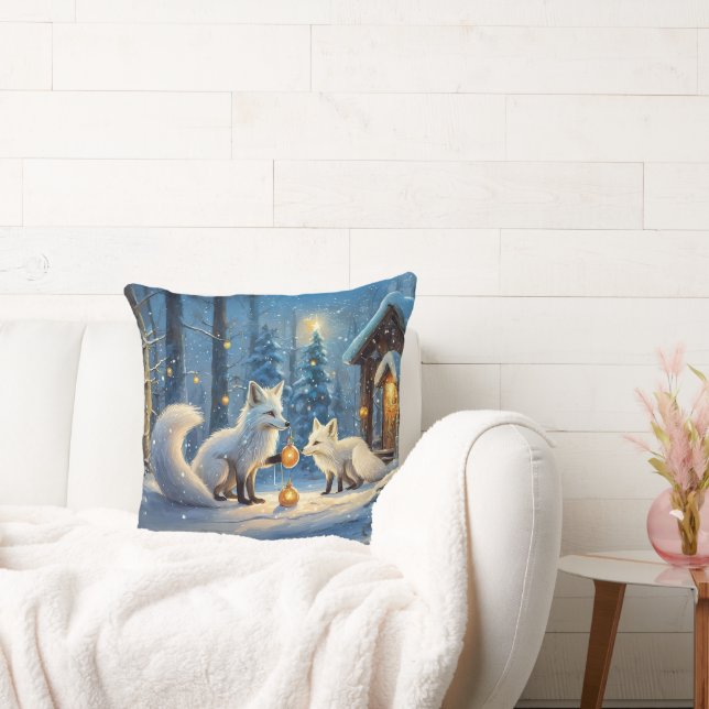 Snö Fox-Helgdag utformning efter Rik AMeN Gill Kudde (Soffa)