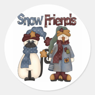 Snö Friends Tshirts and Gifts Runt Klistermärke