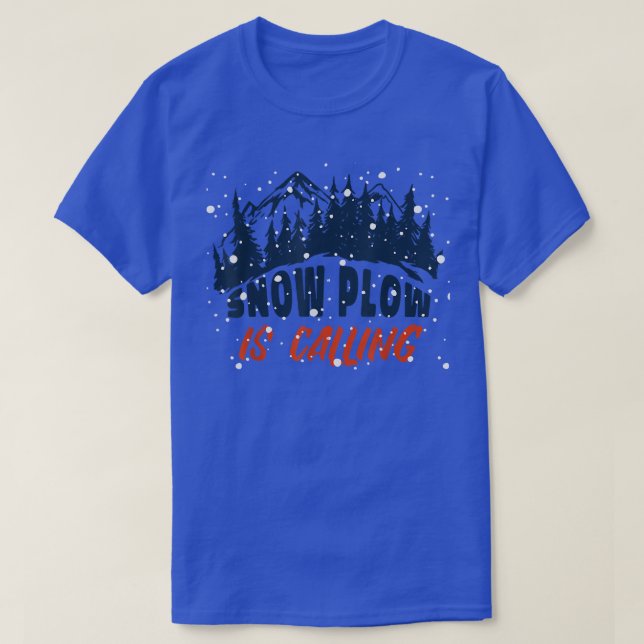 Snö-fyllningen anropar höstvinter t shirt (Design framsida)