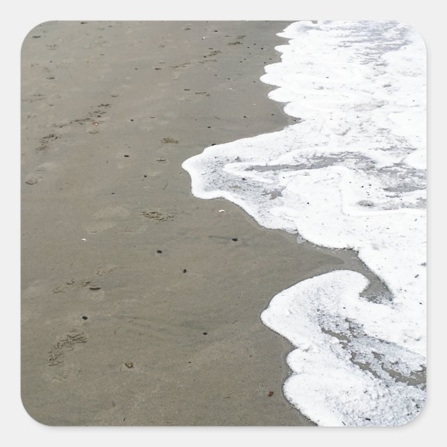 snö fyrkantigt klistermärke (Framsida)