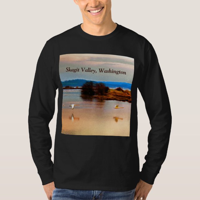 Snö Geese i Skagit Valley T Shirt (Framsida)