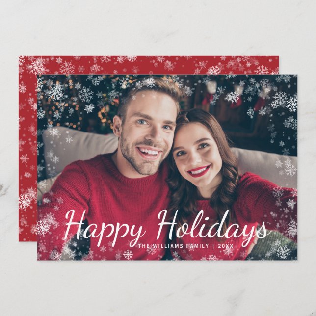 Snö Glad helg jul (Fram/baksida)