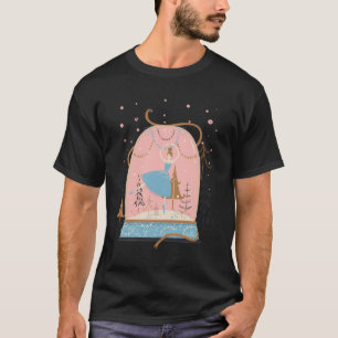 Snö Globe Ballerina Ballet Dancer jul Holid T Shirt