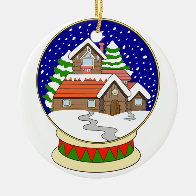 Snö Globe Ceramic Ornament (Framsidan)