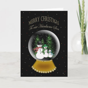 SNÖ GLOBE - CHRISTMAS - SON HELGKORT