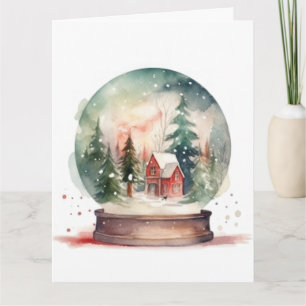 Snö Globe Glass Boll Winter Wonderland jul Kort