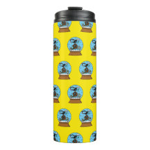 Snö Globe med Blackbird Singing