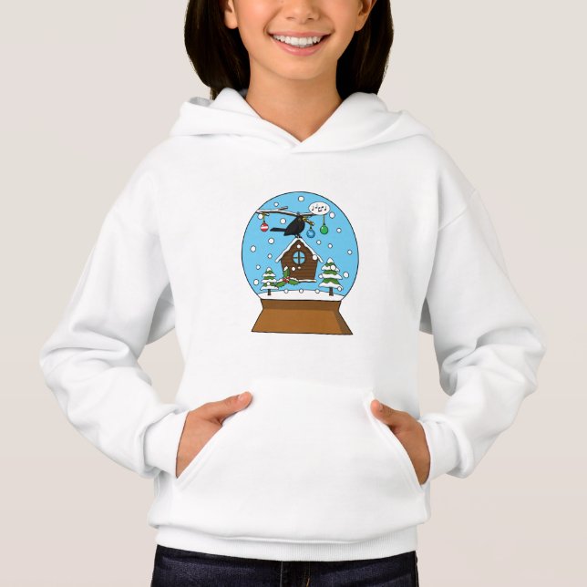 Snö Globe med Blackbird Singing T Shirt (Framsida)