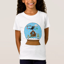 Snö Globe med Blackbird Singing T Shirt