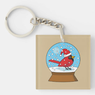 Snö Globe med Cute Red Cardinal