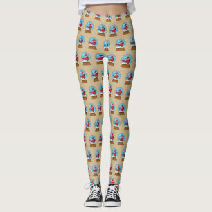 Snö Globe med Cute Red Cardinal Leggings