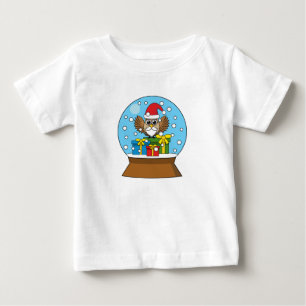 Snö Globe med Jultomten Uggla T Shirt