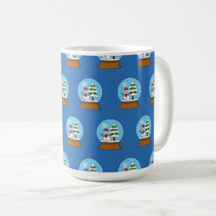 Snö Globe med Snögubbe och Gräs Träd Kaffemugg