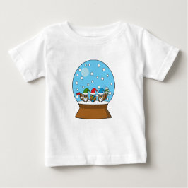 Snö Globe med tre Gnome Uggla T Shirt