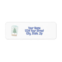 Snö Globe Return-adressetikett