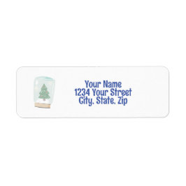 Snö Globe Return-adressetikett Returadress Etikett