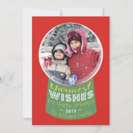Snö-globe varmaste Önskemål-julfotoport Julkort