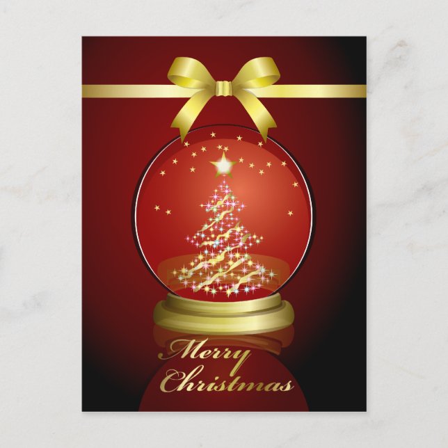 Snö Globe Vykort (Framsida)