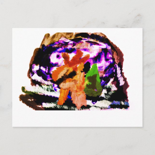 Snö globe vykort (Framsida)