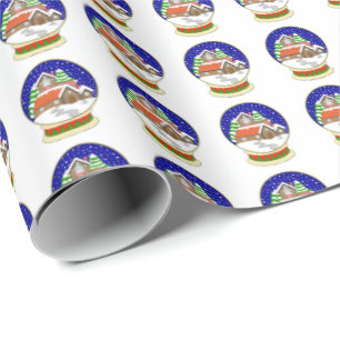 Snö Globe Wrapping Papper Presentpapper