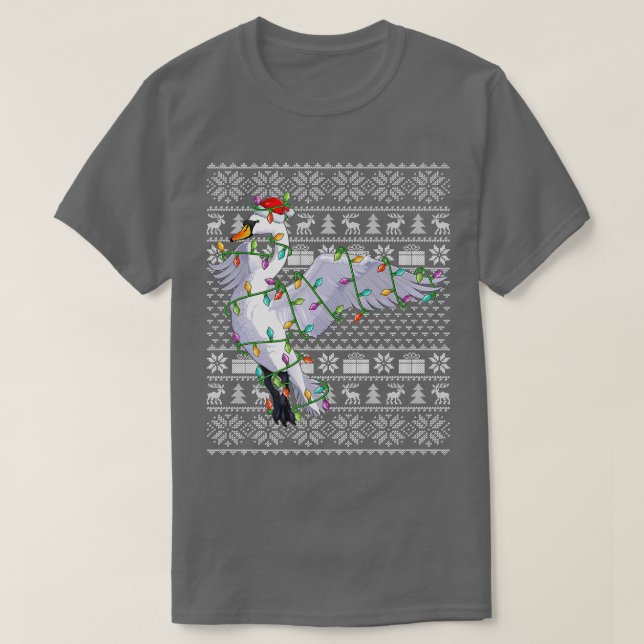 Snö Goose Bird Älskare Santa Hat Ugly Snö Goose Ch T Shirt (Design framsida)