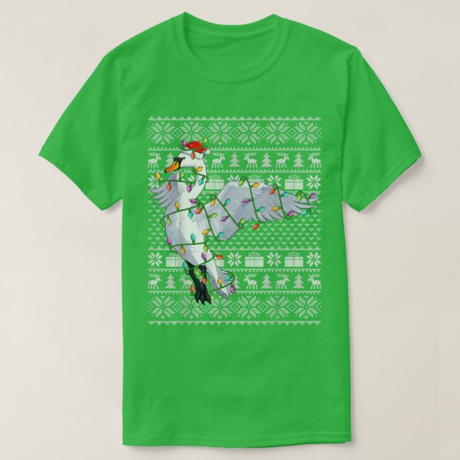 Snö Goose Bird Älskare Santa Hat Ugly Snö Goose Ch T Shirt (Design framsida)