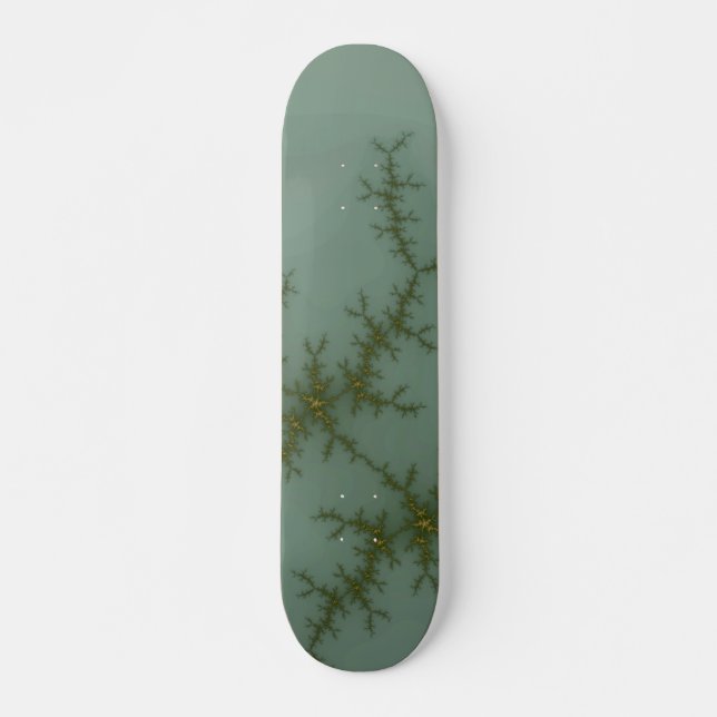 Snö Gräs - Fractal Art Mini Skateboard Bräda 18,5 Cm (Framsida)