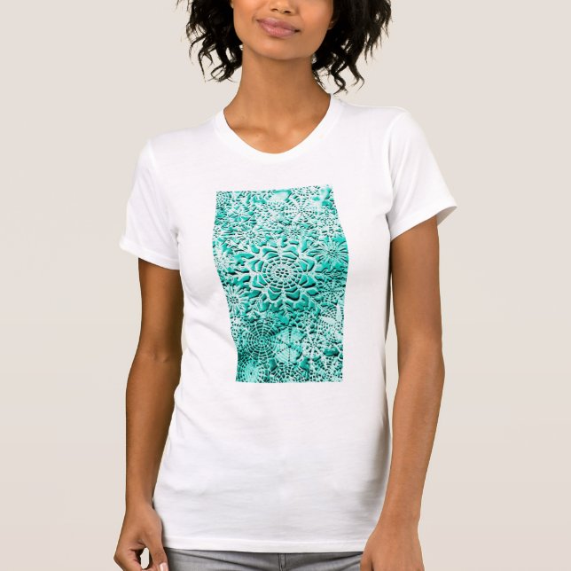 Snö Grönt Långärmad T-Shirt (Framsida)