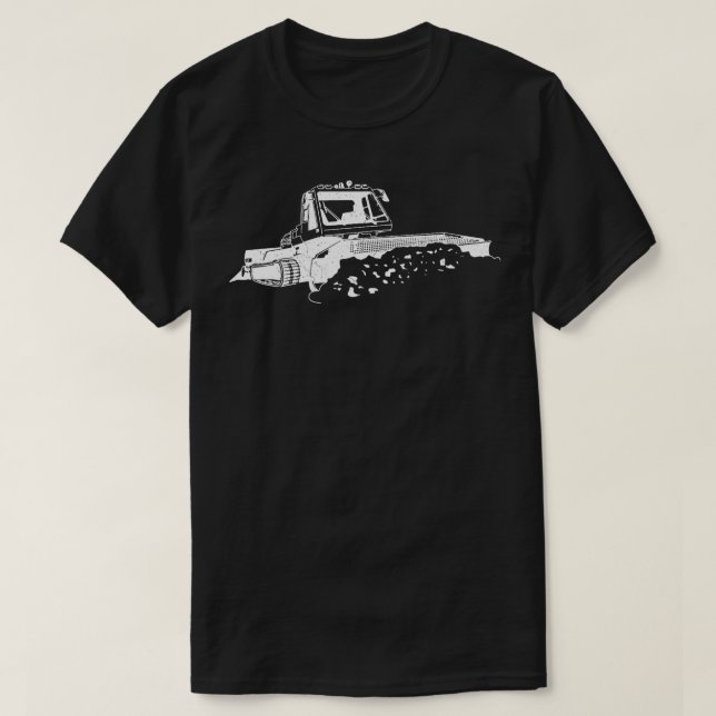 Snö groomer fordon yrkar vintersport snö t shirt (Design framsida)