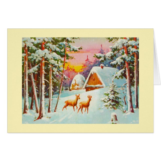 Snö Hälsningskort (Framsidan Horizontal)
