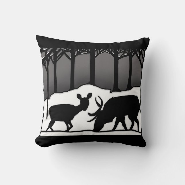 Snö Hjort Kudde (Framsida)