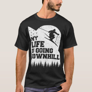 Snö hoppar över allt nedförsbacke härifrån Lustigt T Shirt
