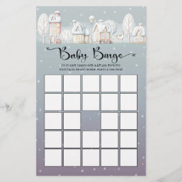 Snö husbabydusch baby bingo-spel