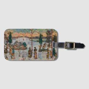 Snö i april av Maurice Prendergast, Vintage Art Bagagebricka