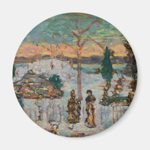 Snö i april av Maurice Prendergast, Vintage Art Magnet