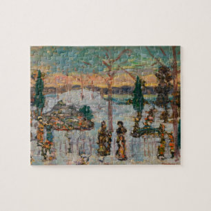 Snö i april av Maurice Prendergast, Vintage Art Pussel
