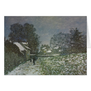 Snö i Argenteuil av Claude Monet Hälsningskort