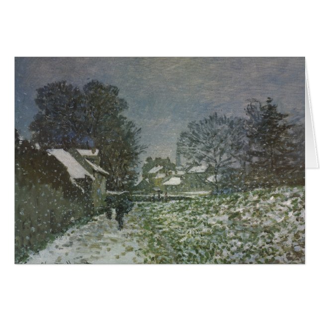 Snö i Argenteuil av Claude Monet Hälsningskort (Framsidan Horizontal)