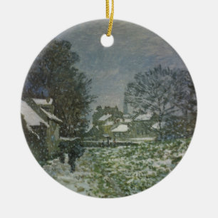 Snö i Argenteuil av Claude Monet Julgransprydnad Keramik