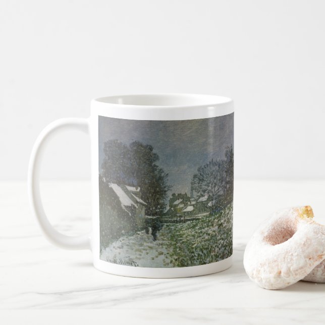 Snö i Argenteuil av Claude Monet Kaffemugg (Med munk)