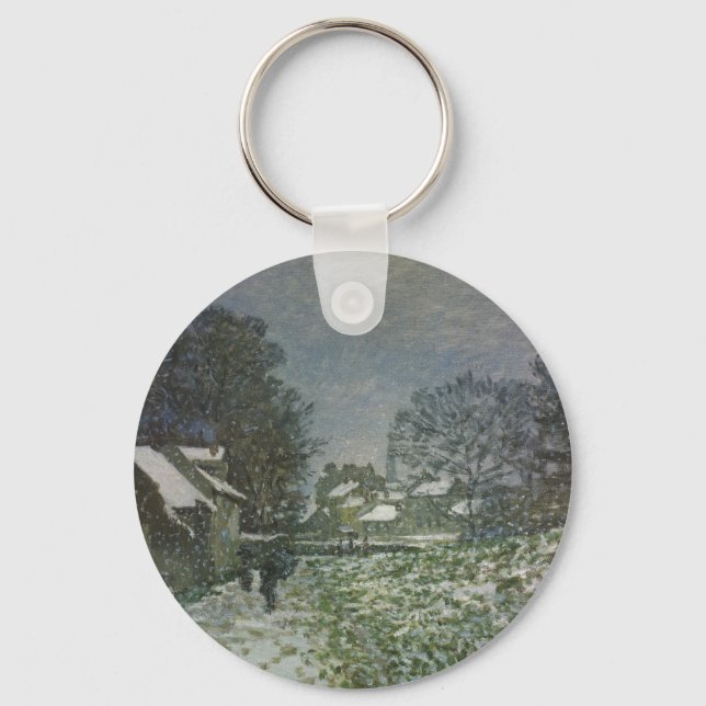 Snö i Argenteuil av Claude Monet Nyckelring (Framsida)