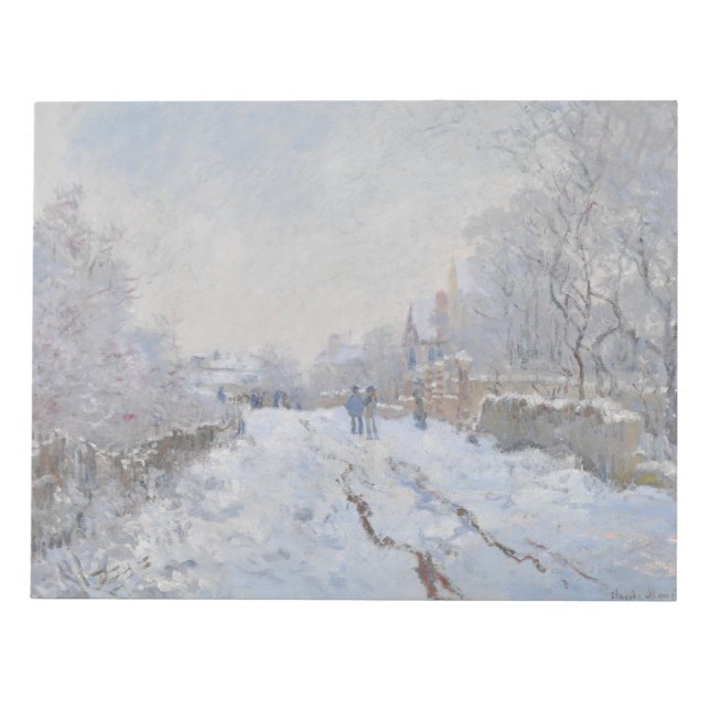 Snö i Argentina (av Claude Monet) Anteckningsblock (Framsida)