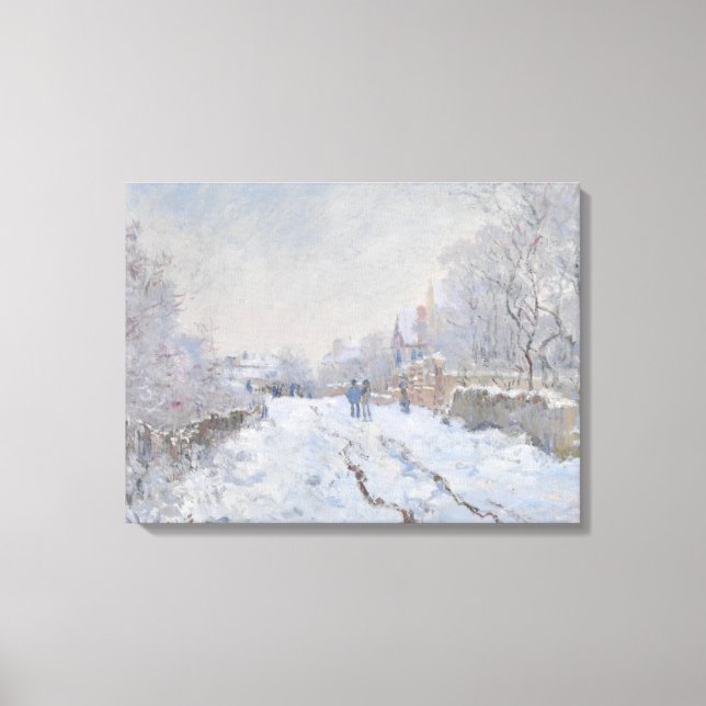 Snö i Argentina (av Claude Monet) Canvastryck (Framsida)