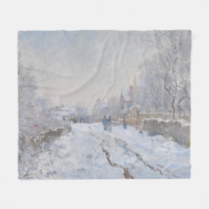 Snö i Argentina (av Claude Monet) Fleecefilt