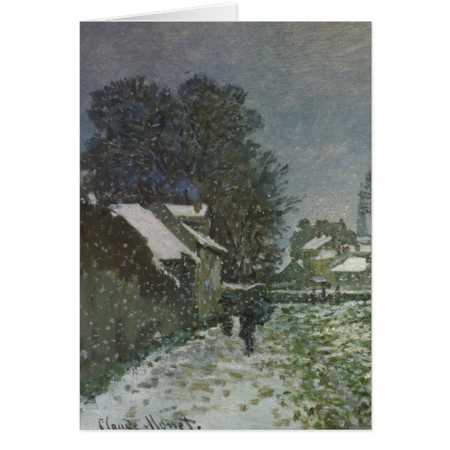 Snö i Argentina av Claude Monet Hälsningskort (Framsidan)