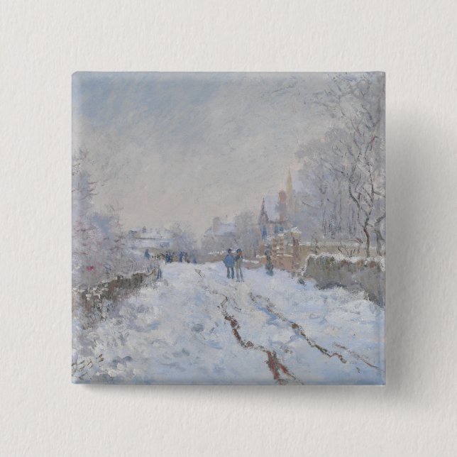 Snö i Argentina (av Claude Monet) Knapp (Framsida)