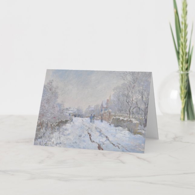 Snö i Argentina (av Claude Monet) Kort (Framsida)