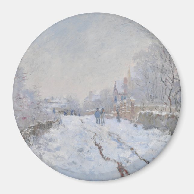 Snö i Argentina (av Claude Monet) Magnet (Framsidan)